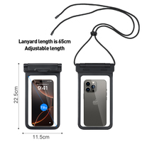 Custodia Impermeabile per Telefono con Chiusura Robusta, Sigillo Verificato per Test di Impermeabilità, Custodia Trasparente con Cordino per Spiaggia, Piscina, Immersioni