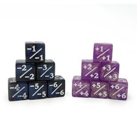 Dés de jeu à six faces en acrylique écologique, motif perle, bicolore, coins carrés, 16 mm +/- – Vente en gros