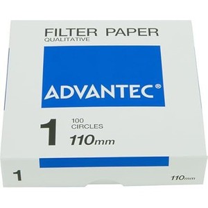 Papier filtre qualitatif Advantec 110 mm N° 1 100 cercles - Product Image 1