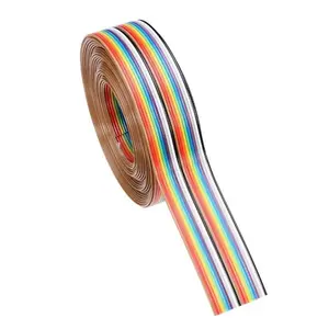 Flexibles Flach band kabel PVC-Kabel Guter Preis 12 * 24awg Silikon kautschuk Flach draht verzinnt Kupfer Flach Multi Pins Kabel isoliert