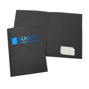 कस्टम फ़ॉइल स्टैम्पिंग लोगो के साथ कस्टम मुद्रित फ़ाइल पेपर फ़ोल्डर A4 आकार प्रस्तुति फ़ोल्डर - Product Image 3