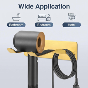 Support mural pour sèche-<span class=keywords><strong>cheveux</strong></span>, nouvelle version améliorée en acier inoxydable auto-adhésif pour <span class=keywords><strong>Dyson</strong></span> - Product Image 6