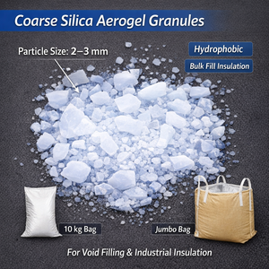 Gránulos de Aerogel de Sílice Gruesa AIRG-2030ME, 2-3 mm, Hidrófugos y Resistentes al Fuego, Ecológicos, para Uso Industrial a Granel - Product Image 1