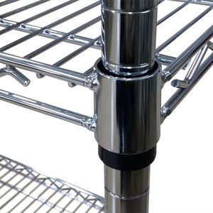 רב שכבתית חוט כרום מסחרי מדפים מתלה מתכת רשת מדפים - Product Image 4