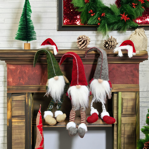 3pcs Scandinavian Style Swedish Gnome <strong>Christmas</strong> Plush Toys Dangle Leg <strong>Shelf</strong> <strong>Sitters</strong> for Festive <strong>Christmas</strong> <strong>Decoration</strong> - Product Image 4