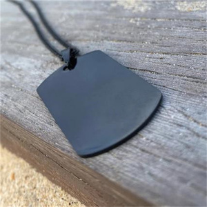 Collar de Acero Inoxidable <span class=keywords><strong>para</strong></span> Hombre, Placa de Identificación Personalizada con Grabado, Cadena de Eslabones, Joyería <span class=keywords><strong>para</strong></span> Él - Product Image 4