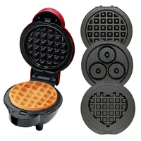 Mini gaufrier électrique pour petit-déjeuner, sandwich, pain, gâteau, avec fonction de cuisson, manuel en néerlandais, pour usage domestique