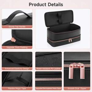 Sac de transport double couche portable pour brosse sèche-cheveux tout-en-un, organiseur de rangement pour outils capillaires, sac de voyage - Product Image 3