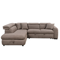 Canapé-lit pliant rectangulaire trois places en tissu, design européen, avec porte-gobelets et rangement, confortable et durable – Le choix des grossistes leader