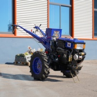 Envío Gratis: Mini Tractor Agrícola de 2 Ruedas con Motor Diésel de 12/15/16 HP, Cultivador Económico con Bomba de Motor Central