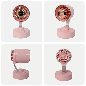 Mini ventilateur de bureau rose à moteur sans balais, alimenté par USB et batterie de voiture, 4 vitesses, grand volume d'air, fonctionnement silencieux pour l'été - Product Image 6