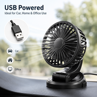 Mini ventilateur de bureau alimenté par USB, silencieux, portable, réglable, avec base stable, rotation multi-angles, pour voiture, maison, bureau