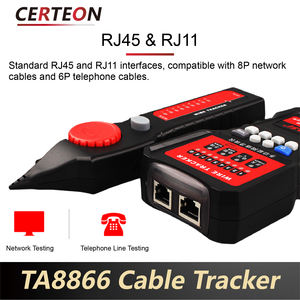 TA8866A RJ45 RJ11 Localizador Linha LAN Testador Telefone Rastreio Fio Ferramenta Diagnóstico Rede <span class=keywords><strong>Kit</strong></span> Cabos - Product Image 2