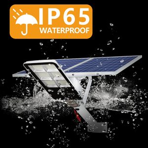 Lampadaire solaire LED IP65 5000K lumière du jour, montage mural, télécommande, cellule solaire Poly-Si, certifié CE, garantie 10 ans, 144 faisceaux - Product Image 4