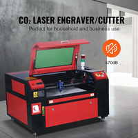 Machine de gravure Laser CO2 60W Type de portique de puissance pour les formats graphiques en bois MDF cristal de papier métallique pris en charge (DXF LAS DST)