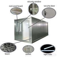 Maison conteneur pliable compatible avec les panneaux solaires, empilable, préfabriquée, portable, pour utilisation en extérieur et en ferme