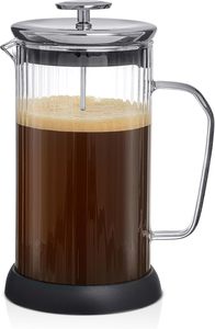 Cafetera Francesa Clásica Transparente de Doble Pared de Vidrio Borosilicato, Cafetera con Prensa Reutilizable para Cocina - Product Image 2