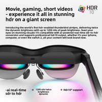 Lunettes intelligentes RayNeo Air 4 avec TV portable, compatible HDR10, appareil de visionnage XR haute définition, compatible iPhone 17