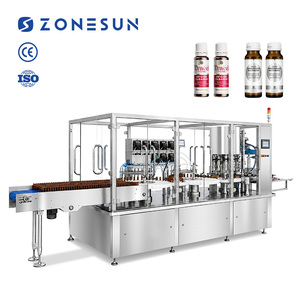 เครื่องบรรจุและปิดฝาขวดอัตโนมัติแบบโรตารี่เซอร์โวเพอริสตัลติกปั๊ม ZONESUN ZS-AFC39W ความเร็วสูง สำหรับขวดขนาดเล็กและของเหลว - Product Image 1
