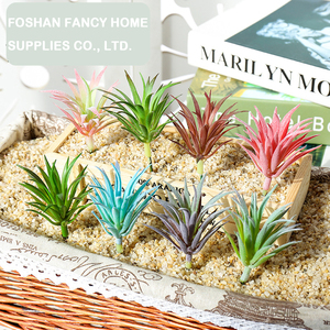 Cabezas de Flores Suculentas Artificiales, Mini Planta de <span class=keywords><strong>Echeveria</strong></span> con Efecto Flocado, Decoración de Pared, Diseño DIY, Vegetación Artificial para Interiores, Bodas - Product Image 2