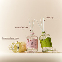 Diffuseur à bâtonnets en verre artisanal de style moderne, parfum rose, 500 ml grande capacité, frais et sans phtalates, vente en gros usine