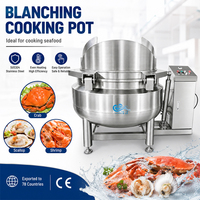 Mesin Blanching Industri untuk Pabrik Pengolahan Makanan, Panci Masak Sayur Buah Daging Kapasitas Besar, Ketel Pengasaman dan Penggorengan