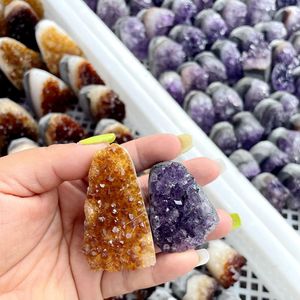 Mini brezilya ametist küme <span class=keywords><strong>geode</strong></span> mineral örneği el yapımı el sanatları - Product Image 2