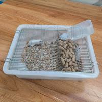 Cage d'élevage pour rongeurs et souris en métal de forme carrée pour laboratoire, avec bouteille d'eau et fermeture à bouton-pression, durable et écologique