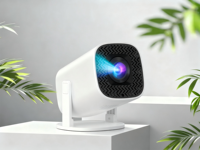 Mini projecteur intelligent P30 Pro avec mise au point automatique, Android 14, Wi-Fi 6, design compact et portable pour le divertissement à domicile