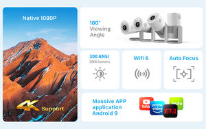 Projecteur LED LCD portable CRE CR50 <span class=keywords><strong>Android</strong></span> 9, entièrement étanche, sans poussière et silencieux, pour cinéma, jeux et éducation - Product Image 3