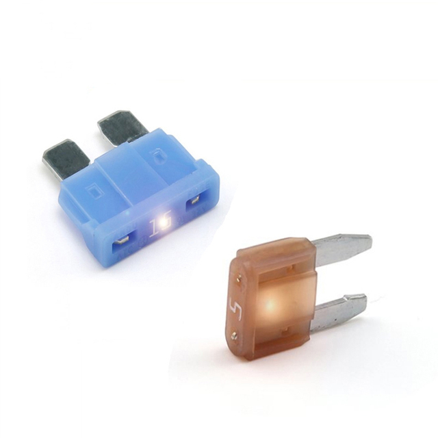 20A to 100A 3A 5A 7.5A 10A 15A 20A 25A 30A 35A 40A Maxi Mini Standard Glow Smart Blade Fuse Car Fuse with Led Indicator