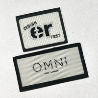 CF-W01-Custom avec logo Etiquettes tissées pour vêtements Etiquettes d'entretien jacquard et ourlet pour vêtements