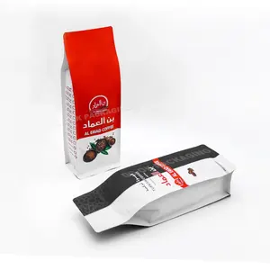 Custom Flat Bottom Aluminum Foil Side Gusseted Bag Coffee/ Coffee Bean Packaging Bag Coffee Bag With Valve And Zipper