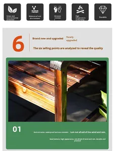 Moderna Sedia da <span class=keywords><strong>Giardino</strong></span> <span class=keywords><strong>in</strong></span> <span class=keywords><strong>Legno</strong></span> a 2 Posti per Esterni - Product Image 2
