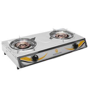 Brûleur en fonte, cuisinière à gaz double brûleur en acier inoxydable - Product Image 2