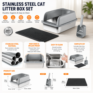 Lettiera per Gatti Rettangolare in Acciaio Inossidabile di Alta Qualità Antiruggine per Ordini all'Ingrosso per <span class=keywords><strong>Negozi</strong></span> di Animali - Product Image 2