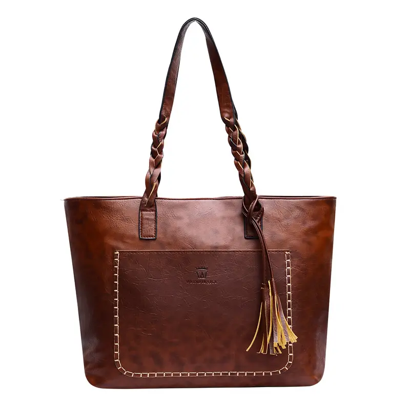 Wholesale 2023 New Female Tassel Bag Ladies Hand Bags Vintage Leather Women's tote bags