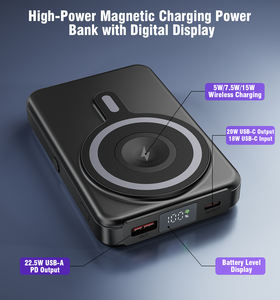 OEM/ODM Station de recharge portable pour téléphone à <span class=keywords><strong>charge</strong></span> rapide 22,5 W Chargeur sans fil 15 W Chargeur magnétique Banque d'alimentation 9000 mAh 12000 mAh - Product Image 3
