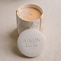 Vela Aromática AIKUN para Dormitorio o Spa, con Cera de Soya, Fragancia Relajante, en Frasco de Cerámica, para Tiendas de Regalos, Venta al Por Mayor, ODM