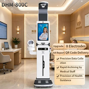 Balance de composition corporelle à bioimpédance <span class=keywords><strong>DHM</strong></span>-800C à 8 électrodes avec écran tactile LCD de 24 pouces, précision de 0,1 kg, mesure de la taille et du poids - Product Image 1