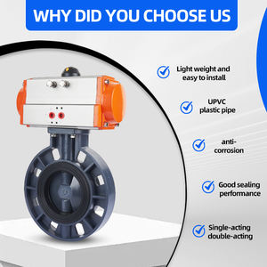 Dq डबल अभिनय न्यूमेटिक cpvc तितली वाल्व उच्च स्थायित्व pvc न्यूमेटिक तितली वाल्व न्यूमेटिक प्लास्टिक तितली वाल्व - Product Image 6