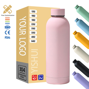 Termos Deportivos Personalizados de Acero Inoxidable con Aislamiento al Vacío de 350ml, 500ml, 750ml y 1000ml, Botellas de Agua Caliente con Revestimiento de Goma, Venta al Por Mayor - Product Image 1