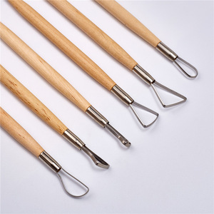 Xin Bowen 6PCS Cutter Clay <span class=keywords><strong>Tools</strong></span> strumenti di dettaglio in ceramica scultura in ceramica strumenti di dettaglio dell'ago Set di artigianato artistico in ceramica - Product Image 4