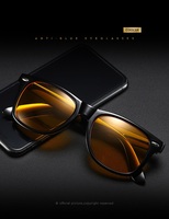 Gafas de Protección Anti Luz Azul para Hombre y Mujer, Color Amarillo Naranja, para Juegos de Computadora, Filtro UV400, Bloqueo de Rayos Azules