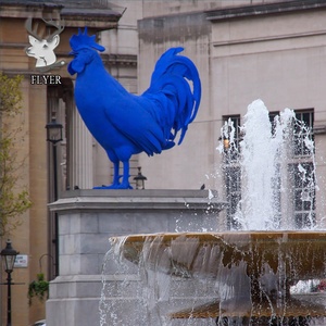 鶏鶏のオンドリ置物像等身大樹脂彫刻工場メーカーサプライヤー低価格 - Product Image 2