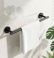 Kit d'accessoires de salle de bain à fixer au mur, en acier inoxydable, multi-pièces, avec crochet de rangement pour serviettes et porte-serviettes pour salle de bain