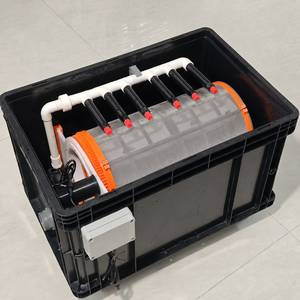 Microfiltro <span class=keywords><strong>a</strong></span> Tamburo Rotante Compatto con Lavaggio Automatico, Rete in Acciaio Inox 200 Mesh per Piccoli Stagni Koi e Acquacoltura - Product Image 5
