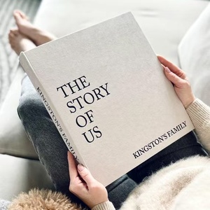 <span class=keywords><strong>Album</strong></span> Fotografico Personalizzato in Lino con Copertina Rigida "The Story Of Us" Libro <span class=keywords><strong>dei</strong></span> <span class=keywords><strong>Ricordi</strong></span> Familiare Personalizzato con Testo in Rilievo - Product Image 1