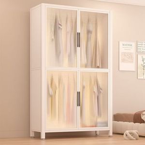 Phòng ngủ tủ quần áo armoire kim loại tủ quần áo lưu trữ tủ PC bảng mặt trời cửa phòng ngủ hiện đại thép tủ quần áo cho căn hộ - Product Image 2