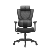 Chaise de bureau ergonomique robuste avec accoudoirs 4D, chaise pivotante élégante à dossier haut en maille pour personnes corpulentes et de grande taille